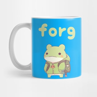 Kawaii Frog School Backpack: Cute Cottagecore Aesthetic with Anime Toad Walking Mug